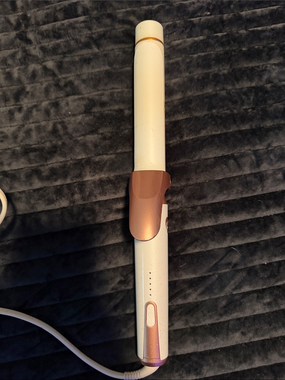T3 White and Rose Gold Corded Curling Iron